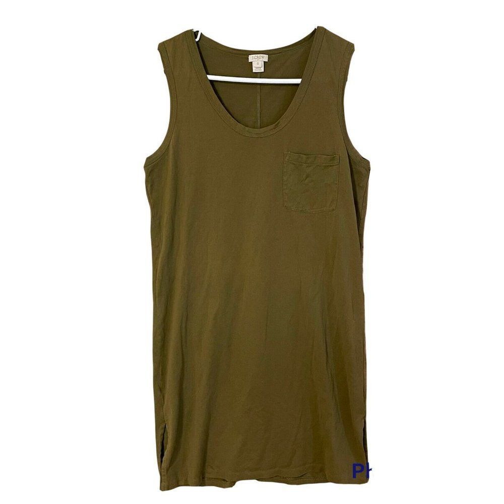 j crew womens sz small green sleeveless t shirt